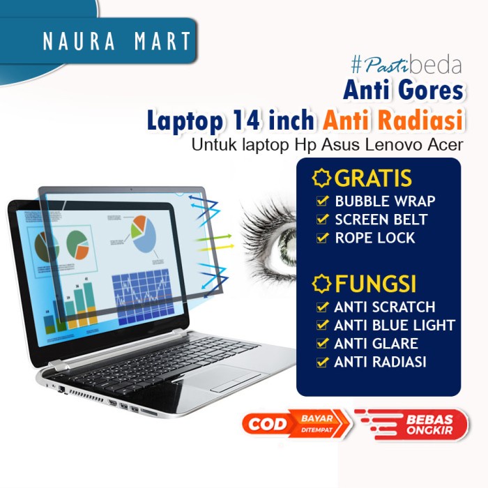 Bae Anti Gores Laptop 14 Inch Anti Radiasi Pelindung Layar Laptop Univers