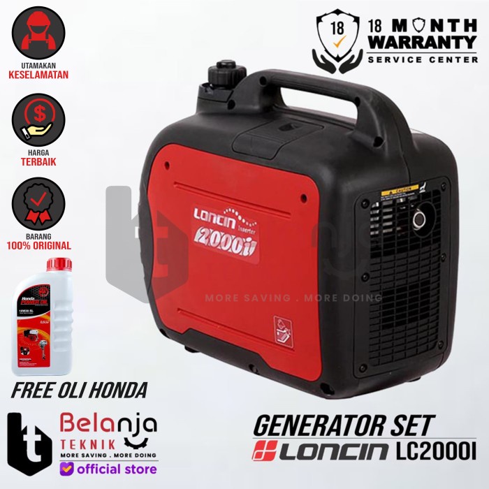 GENSET SILENT LONCIN LC 2000I - 1800 WATT - GENERATOR SET