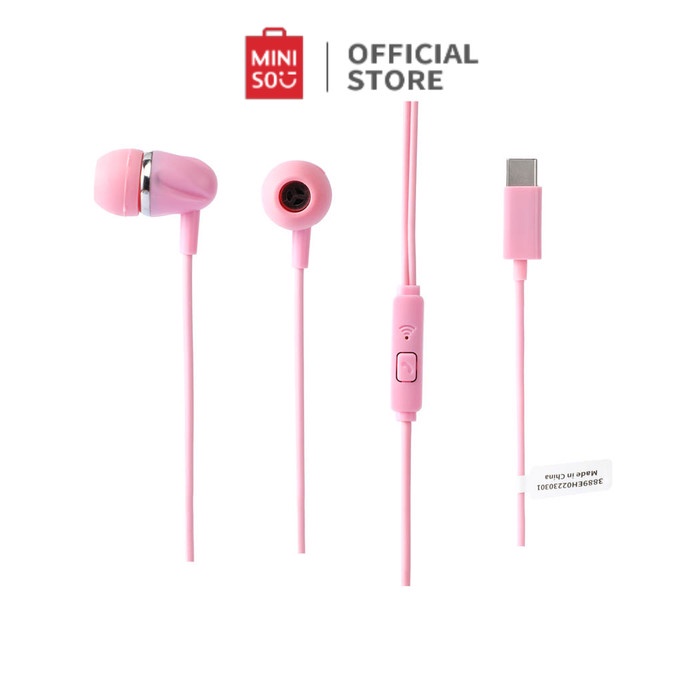 Miniso Headphone Type C In Ear Dengan Mikrofon Model 22E27 Audio Ready
