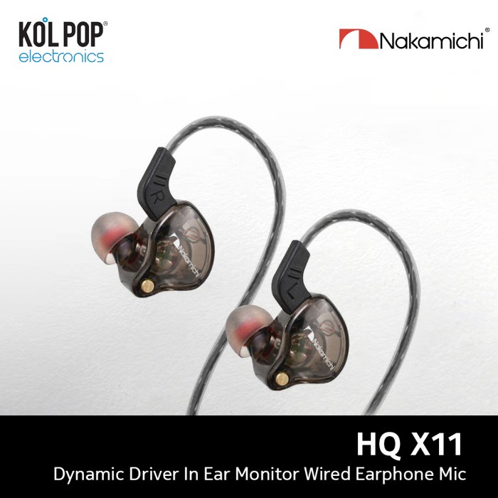 Nakamichi Hq X11 Dynamic Driver In Ear Monitor Wired Earphone Mic Audio Ready
