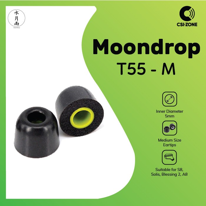 Moondrop Mis-Tip Sponge Eartips T55 - M Audio Ready