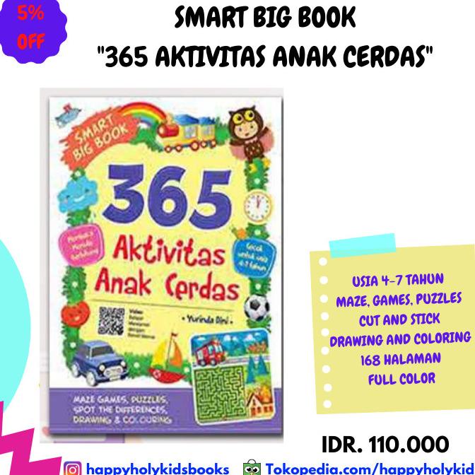 

SALE BUKU ANAK-SMART BIG BOOK 365 AKTIVITAS ANAK CERDAS Termurah
