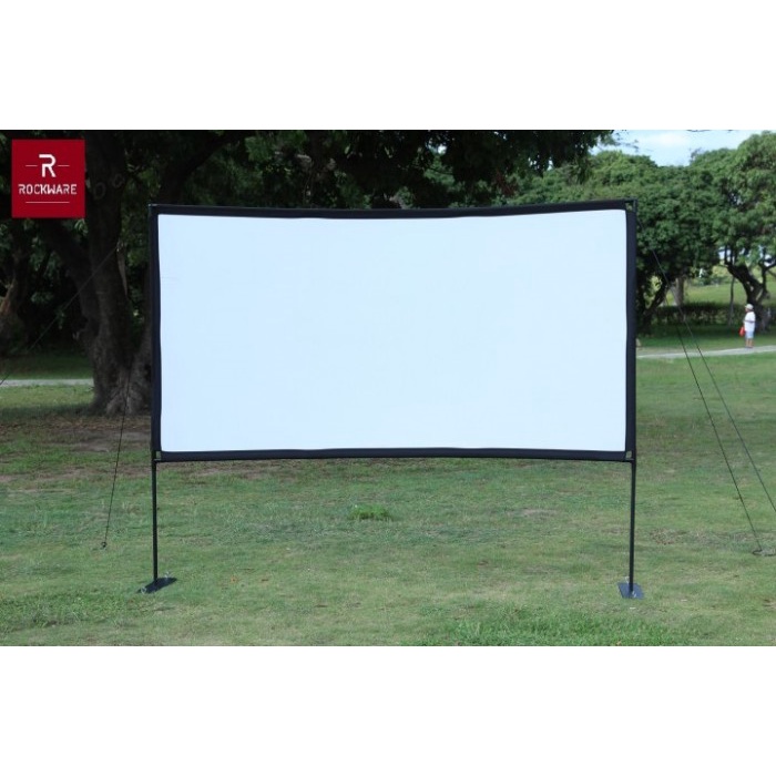 Rockware Stand Projector Screen 120-Inch Layar Proyektor Polyester