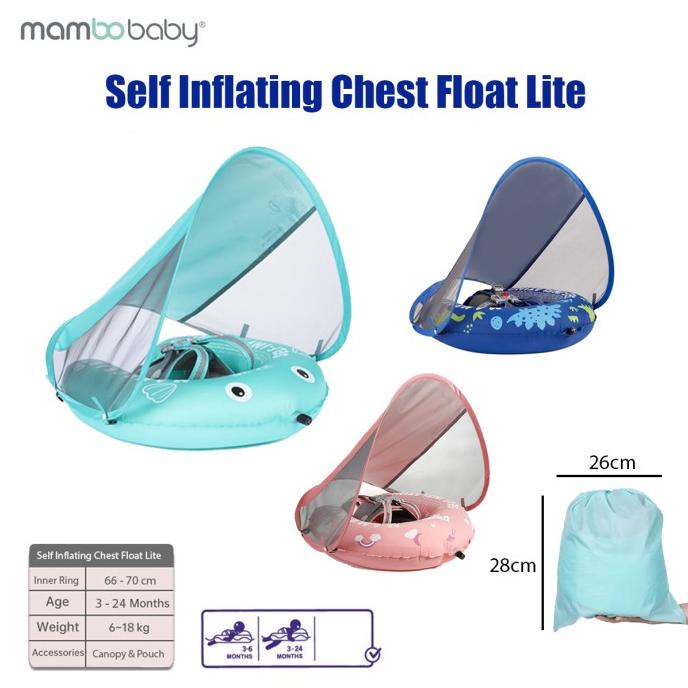 Mambobaby Self Inflating Chest Float Lite Pelampung Bayi Renang Anak