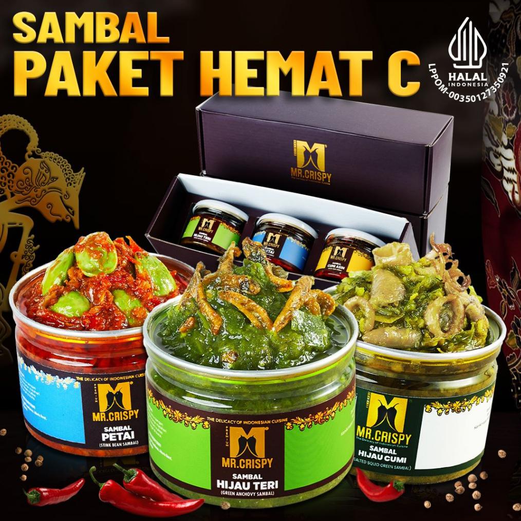 

PAKET SAMBEL HEMAT C MR.CRISPY(KOTAK HMPERS)