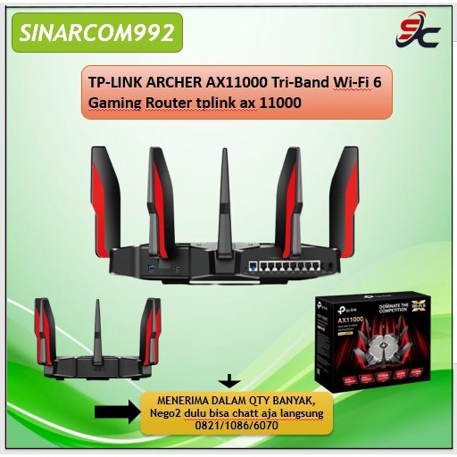 TP-LINK ARCHER AX11000 Tri-Band Wi-Fi 6 Gaming Router tplink ax 11000