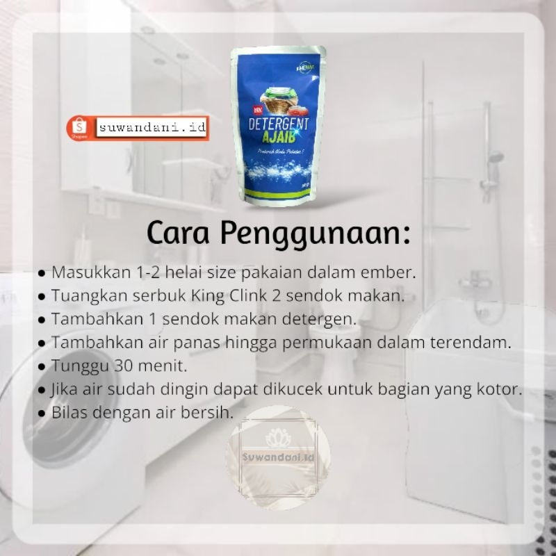 King Clink Rajanya Detergent Ajaib / Detergent Baju / Detergent Ghilang Noda Pakaian / Detergent