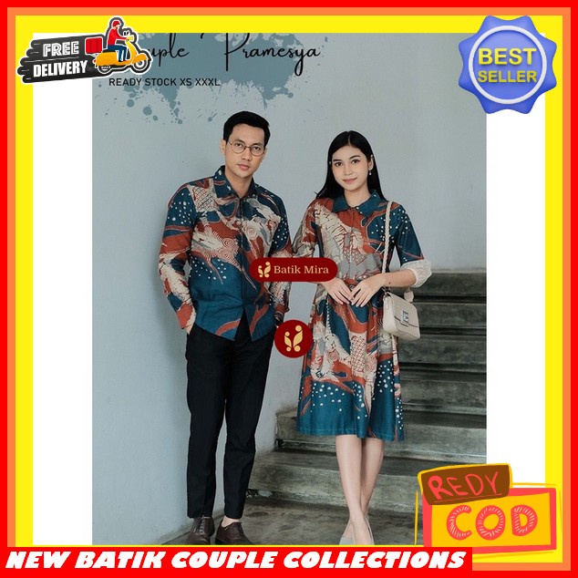 Baju Sepasang Wanita Celana Bju Set Panjang Sarimbit Satuset Batij Copel Batik Couple Keluarga Moder