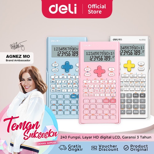 

Deli Calculator Scientific Kalkulator 240 Fungsi Kalkulasi 3 Warna 1700 Deli Tipe Terbaru Kalkulator