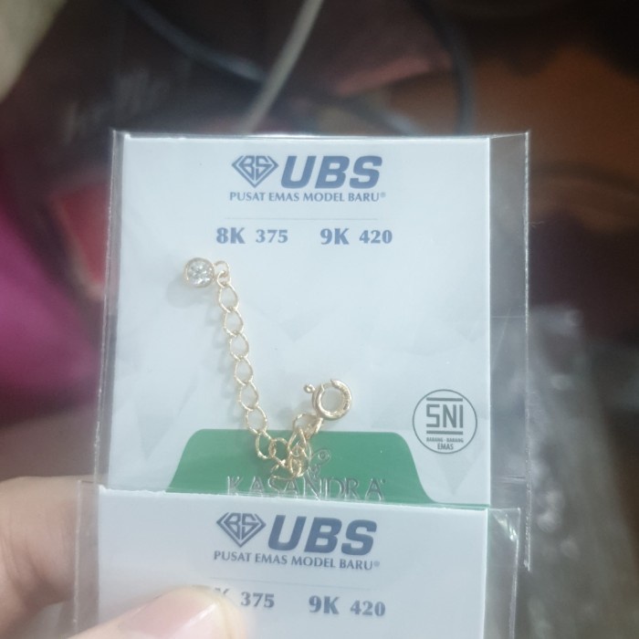 [Baru] Extension Rantai Cadangan Kalung Gelang Nori 375 Emas Asli Kuning 375 Diskon