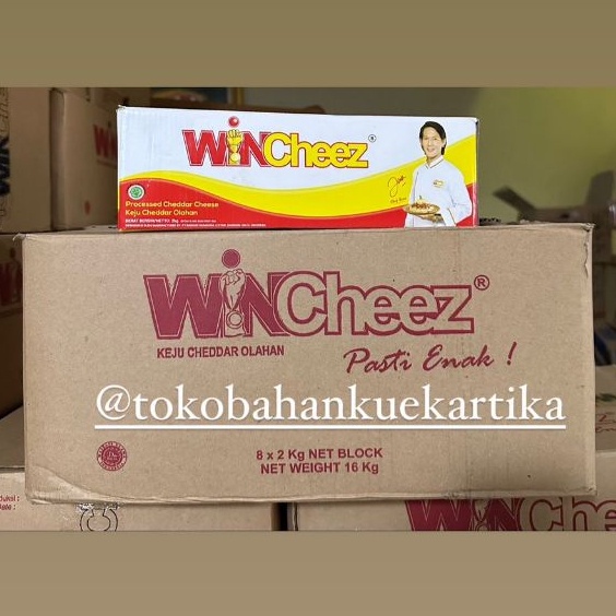 

Keju Wincheez Cheddar 2Kg (Isi 8) Dus - Instant & Sameday