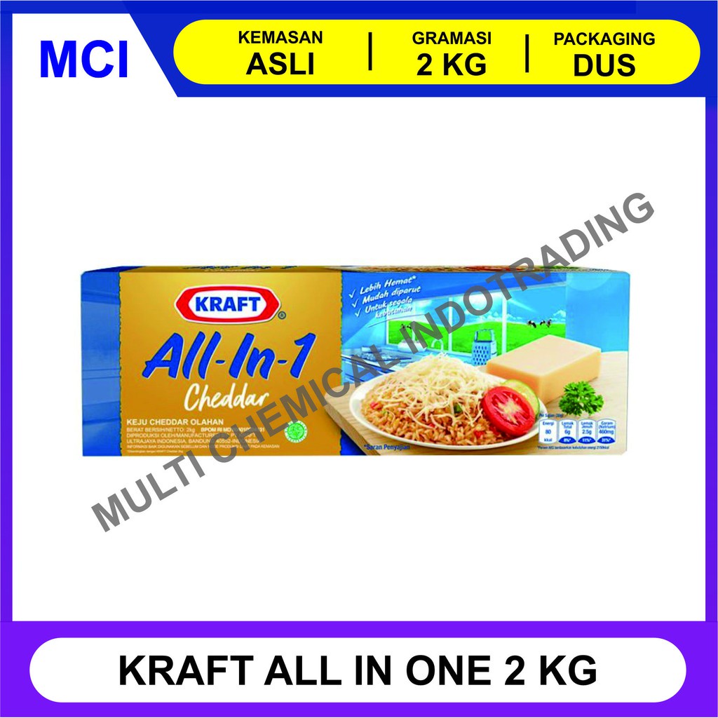 

Keju Kraft Cheddar All In One All-In-1 - 2 Kg