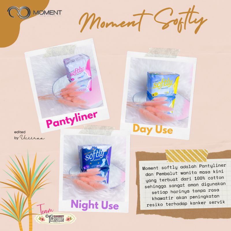 Moment Softly - Id Member 8048626 Pantyliner Pembalut Wanita Kesehatan