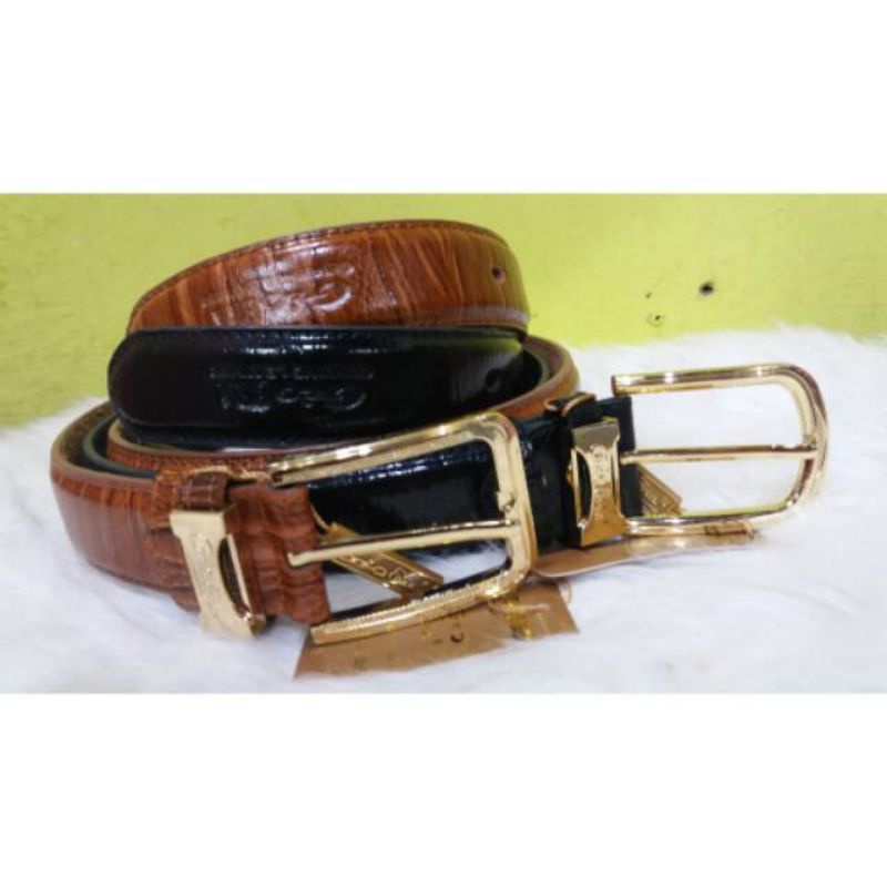 Gesper Pria Gio 2000 Kulit / Ikat Pinggang Kulit Gio 4 Warna Tali Pinggang Pria Kulit Gio Era Sabuk