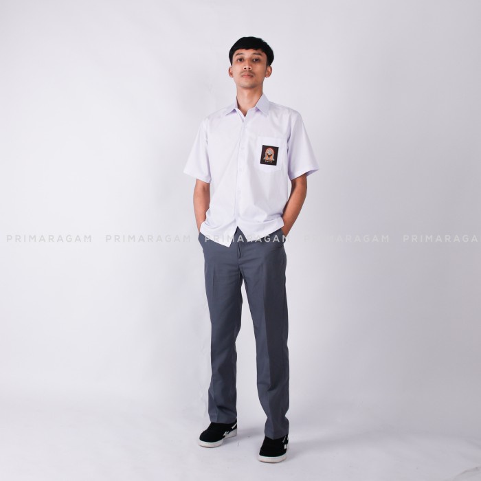 Kemeja Sma Pendek Seragam Sma Baju Seragam Sma Putih Pendek Sma-004