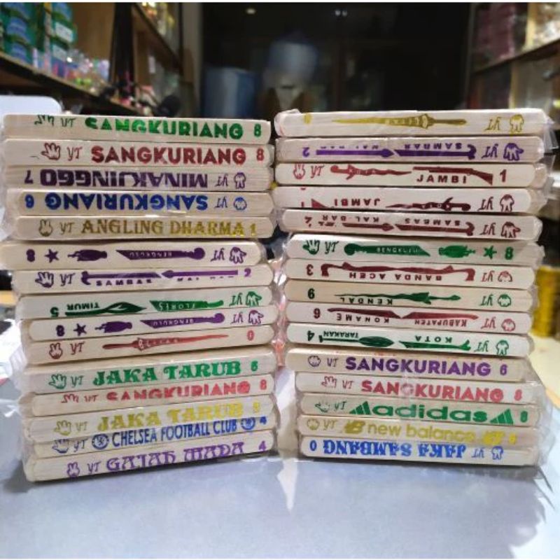 stik sablon premium / stik kayu sablon / stik bergambar