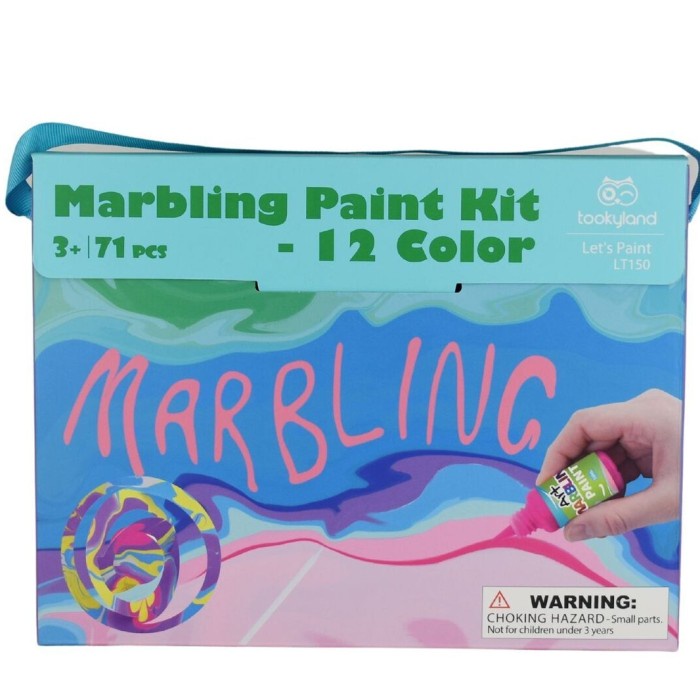 

Tookyland Marbling Paint Kit 12 Colors Art Craft Melukis Marbling