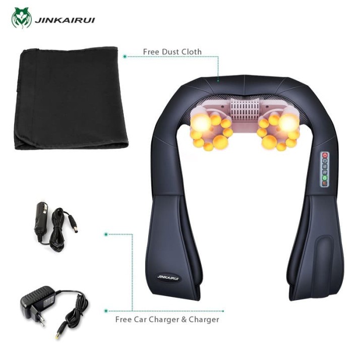 JM- Alat Pijat Listrik Leher Bahu Pijat Kneading Sehat Fungsi Ganda