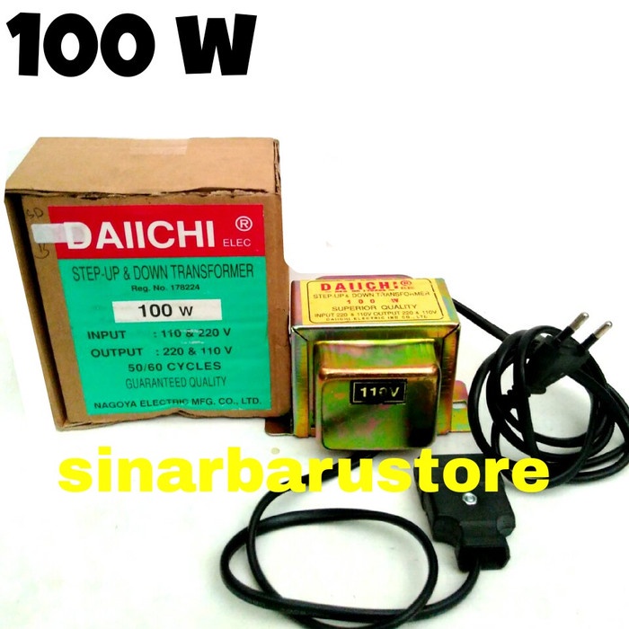 [New] Step-Up  Down Transformer/Step Down Daiichi 100 Watt Terbaru