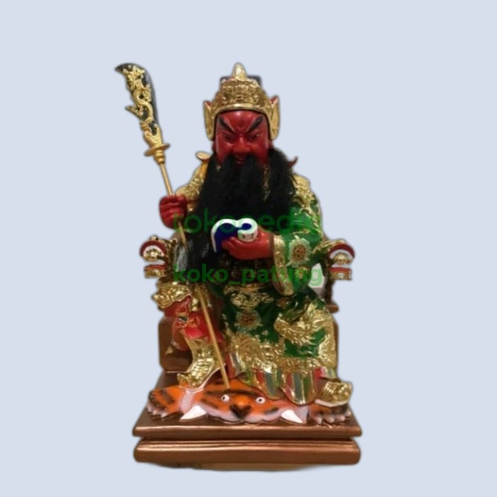 Patung Dewa Kwan Kong Duduk 8inch