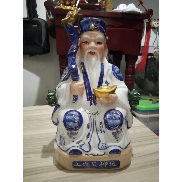 Patung Keramik Dewa Bumi Kuno Jadul Antik