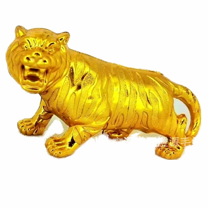 Pajangan Imlek Macan Emas MINI Dekorasi Imlek Patung Macan Kecil Murah