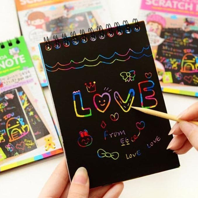 

paling diminati] HT - MAGIC SCRATCH NOTE - BUKU GAMBAR ANAK - MAGIC DRAWING BOOK