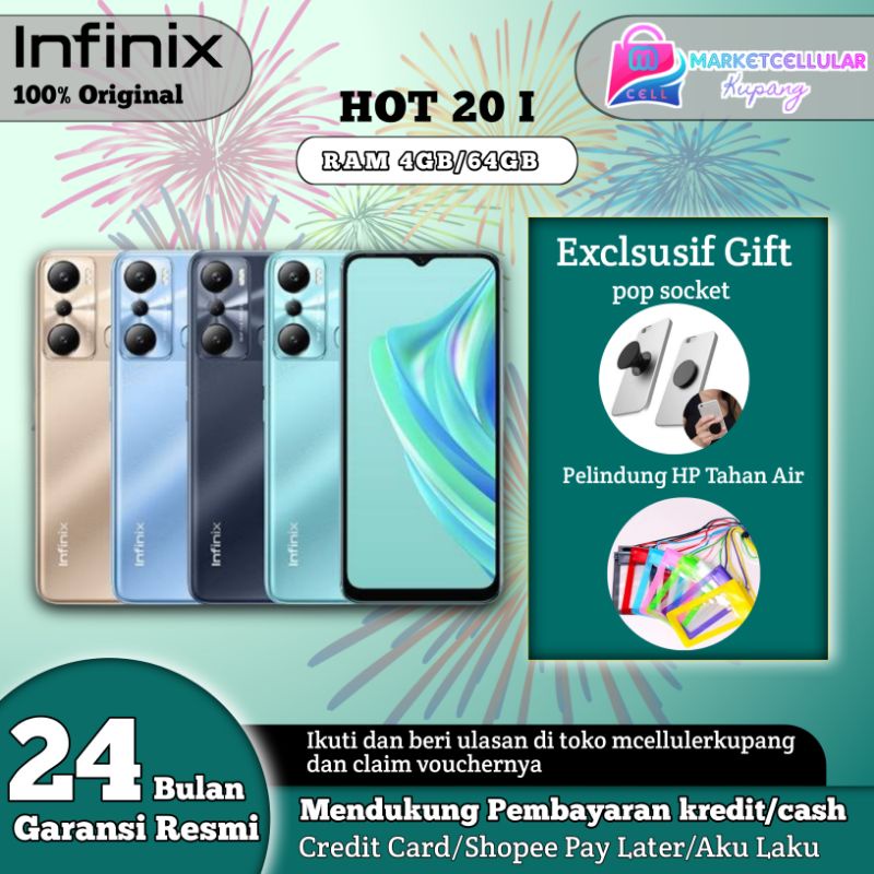 HANDPHONE INFINIX HOT 20 i RAM 4/64GB PLUS BONUS HANYA DI MCELLULAR KUPANG