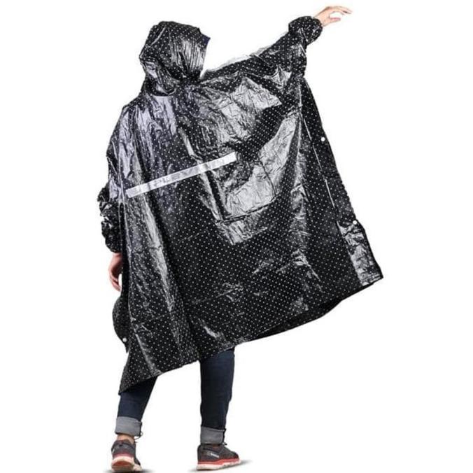 Jas hujan ponco lengan polkadot dewasa / Jas Hujan Pria / Plevia - 850