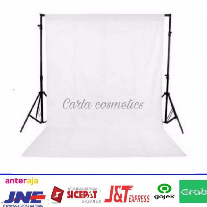 kain background foto studio warna putih polos ukuran 3x6M