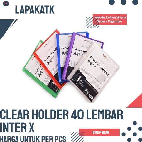 

Limited - INTERX CLEAR HOLDER A4 40 LEMBAR INTER X -