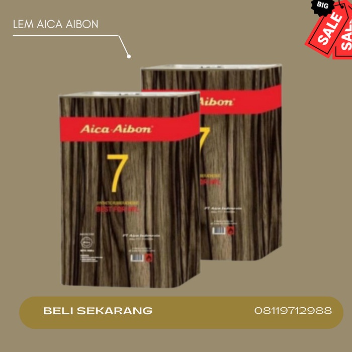 Ready Lem AICA AIBON 7 / 9,5 KG Lem Kuning Hpl Kayu Busa Karet Kulit
