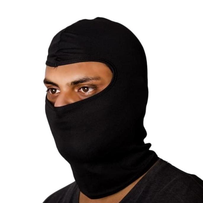 balaclava hitam polos / masker polos hitam / masker biker