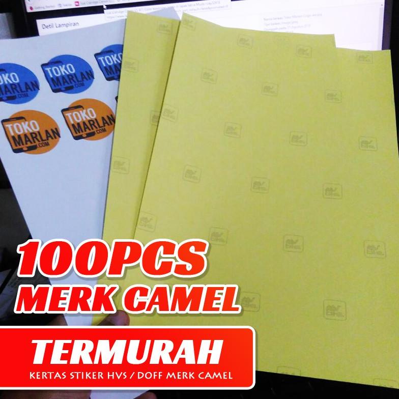 

Sale Kertas Sticker Stiker Hvs / Doff F4 & A4 Isi 100 Lembar Merk Camel BisaCod