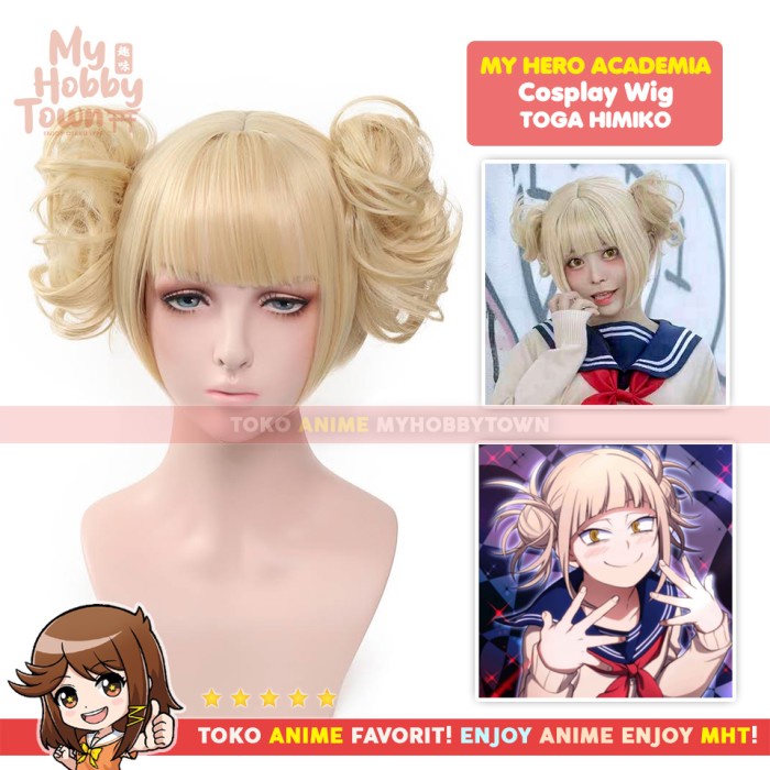 Wig Cosplay Anime Boku No Hero Academia : Toga Himiko Rambut Palsu