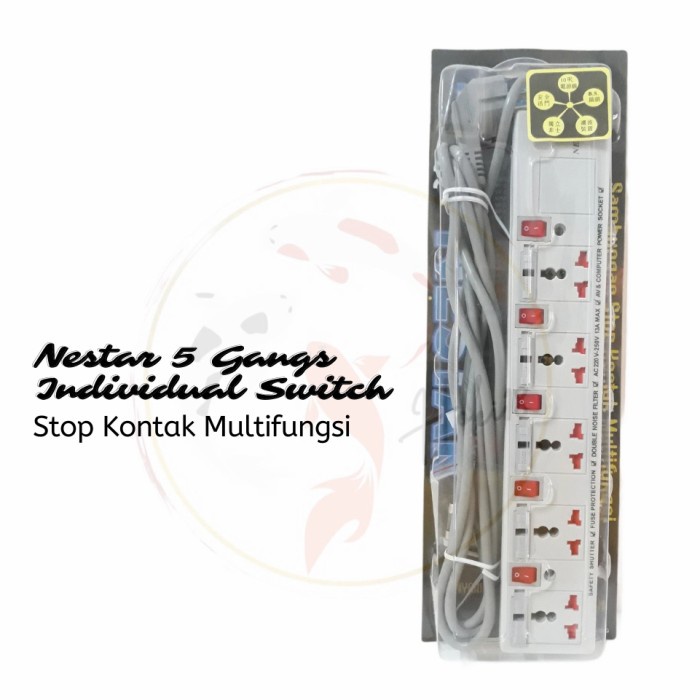 Stop Kontak Nestar Winstar 5 Lubang/Colokan Listrik