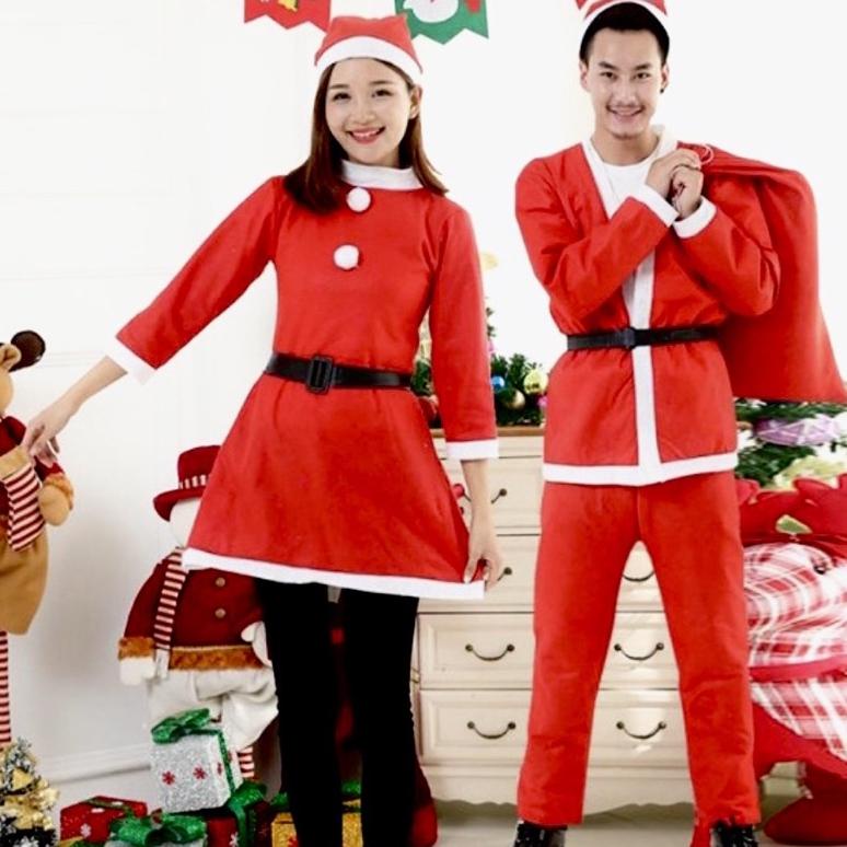 READY Baju kostum cosplay santa dress claus clause sinterklas sinterclass christmas Dewasa dress dre