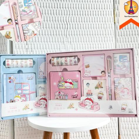 

Paket Jurnal 7 in 1 Free Box Paket Alat Tulis Sekolah Anak Murah Lucu bagas