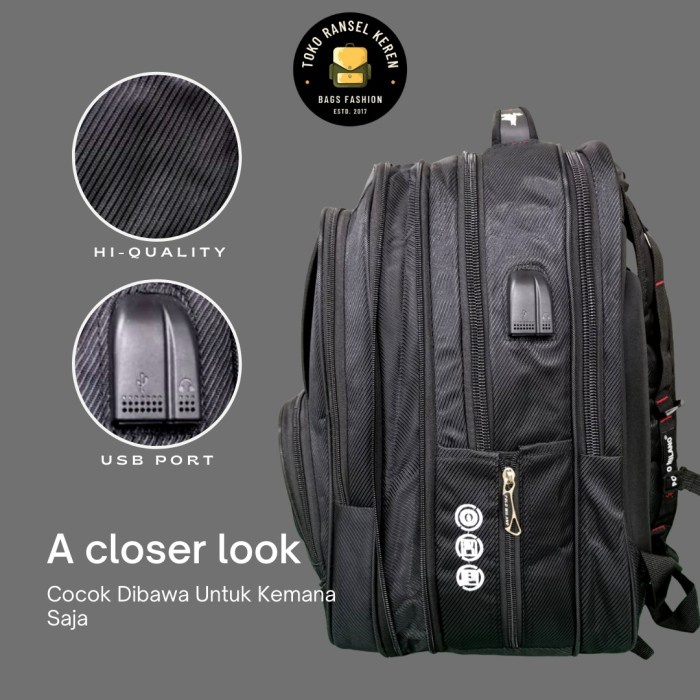 Tas Pria Tas Ransel Pria Laptop Polo Milano Original 88356 Fitur Usb