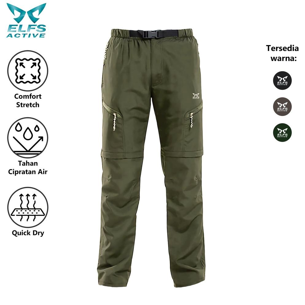 ELFS ACTIVE Celana Gunung Sambung Wanita Size S - XXL PDL 2in1 Mountain Pants Outdoor Panjang Pendek