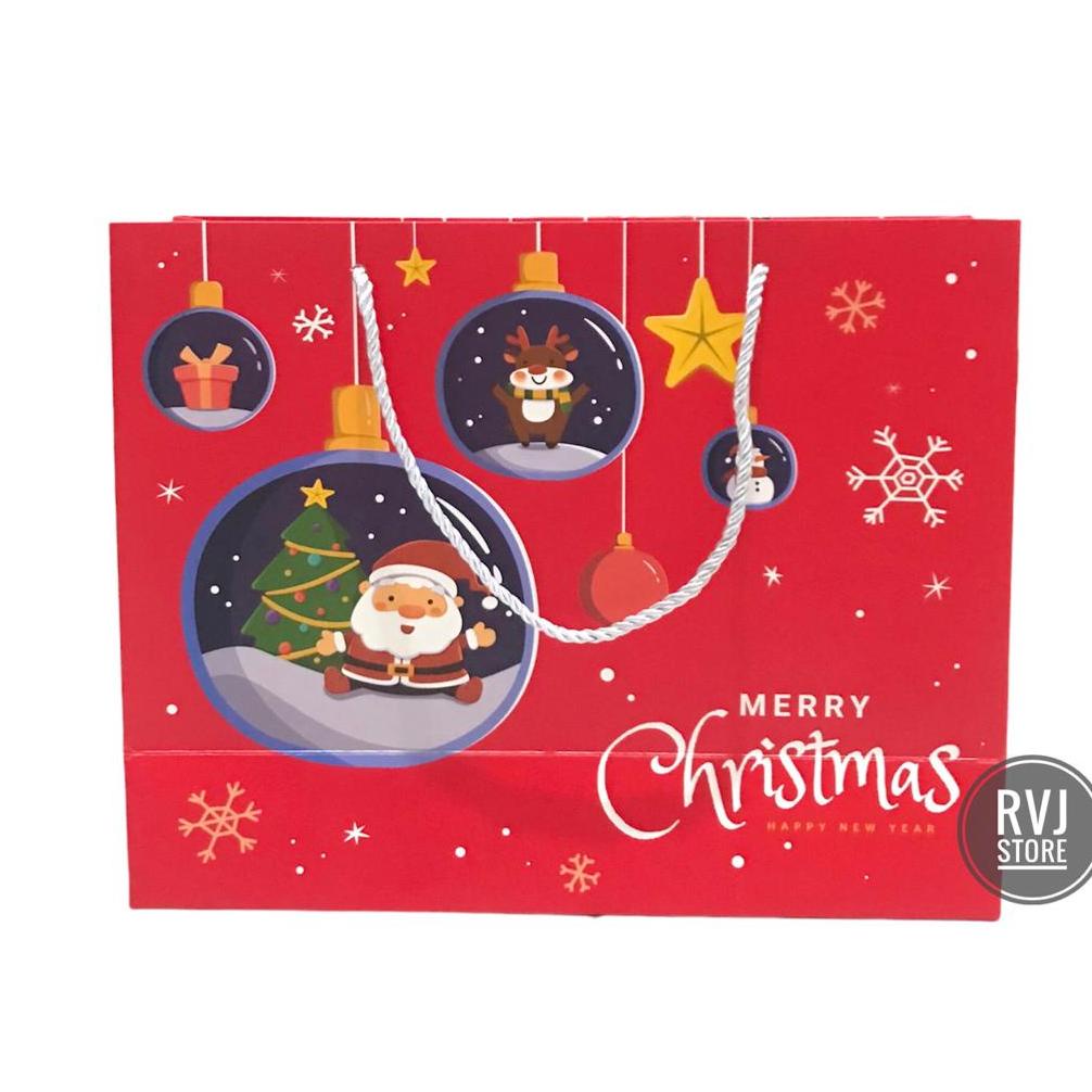 

12.12 Sale Paperbag Natal Import / Tas Natal Tenteng / Hampers Natal Termurah