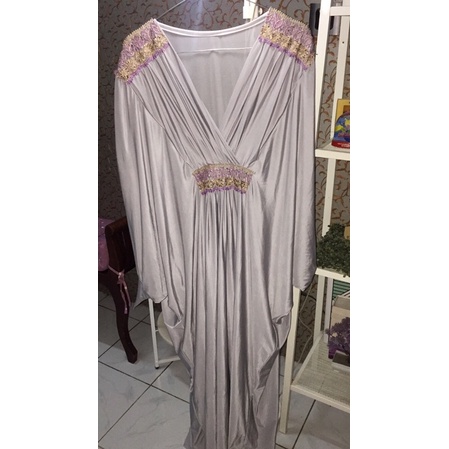 Thrift Preloved Kaftan Arab Abu-abu