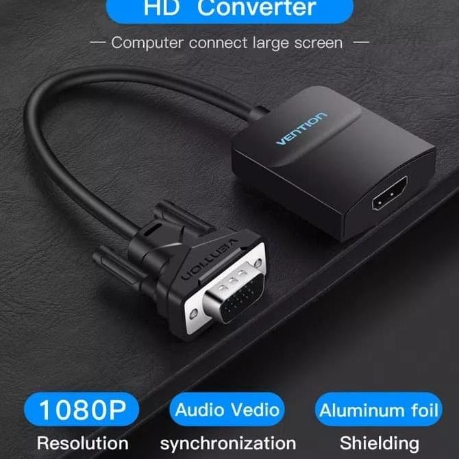 Update Kabel Sambungan Vention VGA to ke HDMI Adaptor with Micro USB Power dre3 Berkualitas