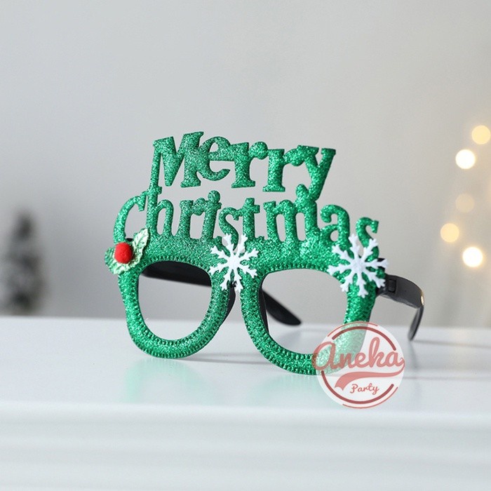 

Kacamata Natal Merry Christmas / Aksesoris Hiasan Natal / Kacamata Limited Stock