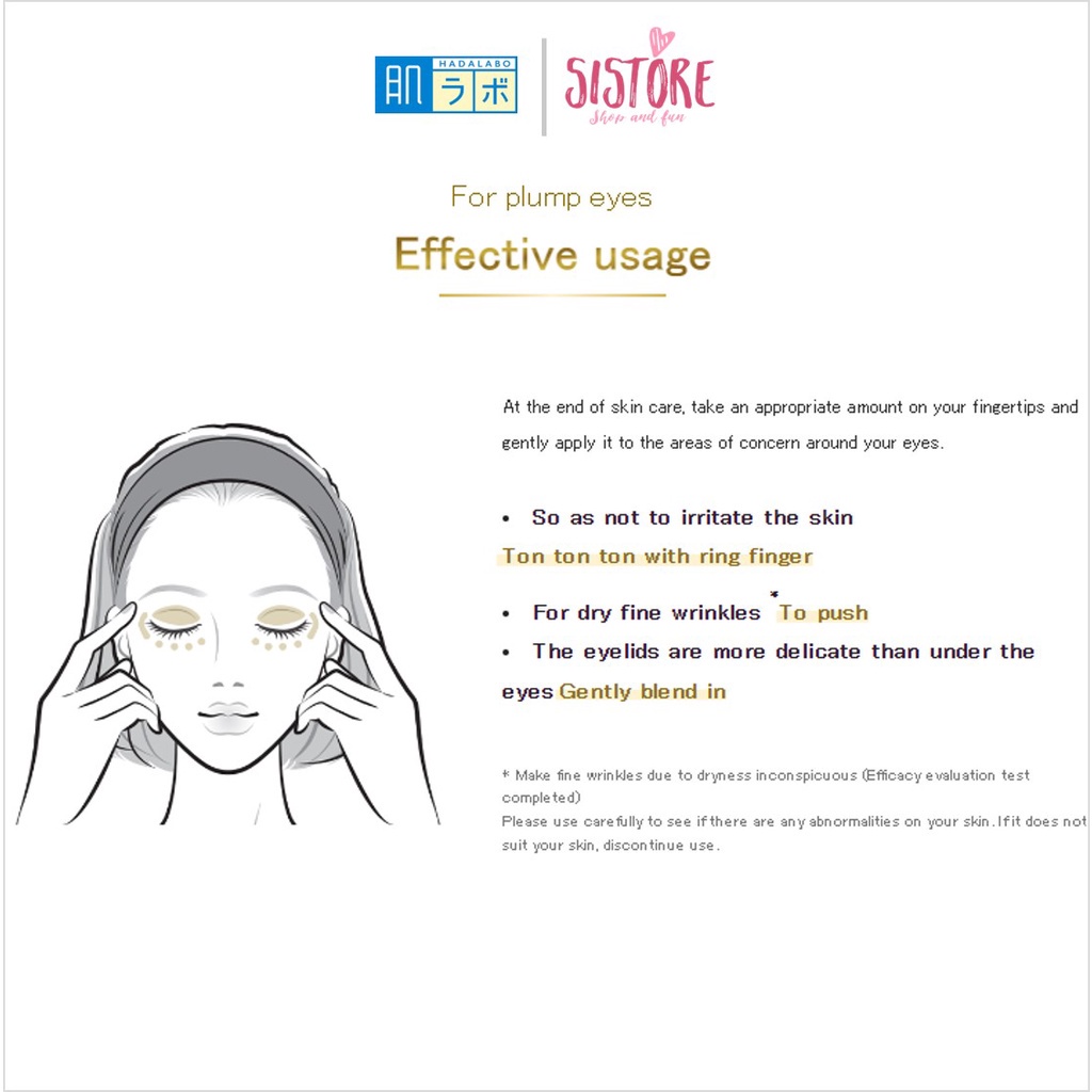 [ Japan] Hada Labo Gokujyun Hyaluronic Eye Cream (20Gr)