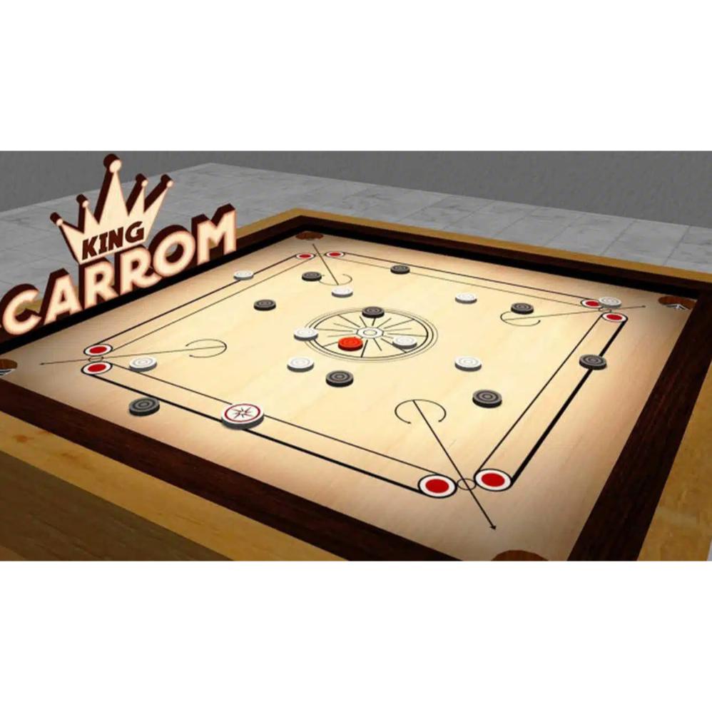 GIRIK - Meja Karambol Besar 75 cm x 75 cm Komplit Biji Dan Kristal