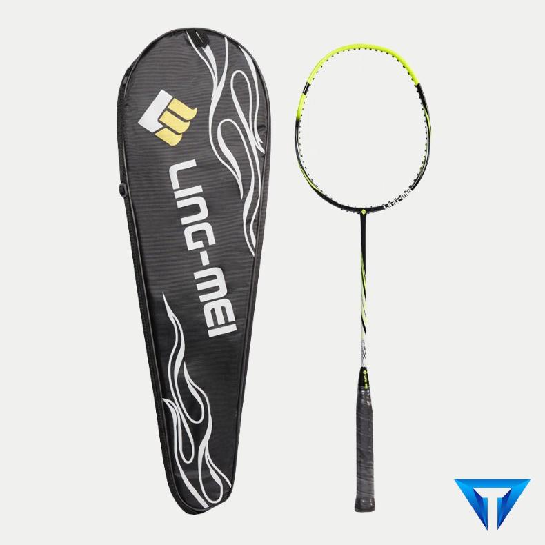 LingMei -  Carbon fiber Raket Badminton C88 - Original Badminton Racket Free Grip Tape Ling Mei