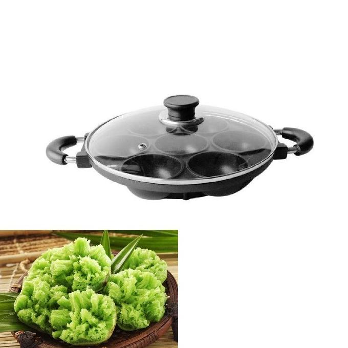 Cetakan 7 Lubang Cekung Serabi / Cara Bikang Anti Lengket + Tutup Kaca