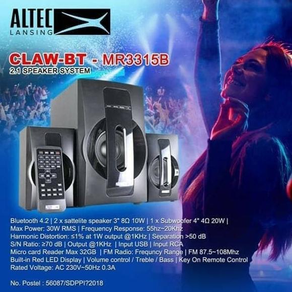 Speaker Altec Lansing MR3315B(CLAW)