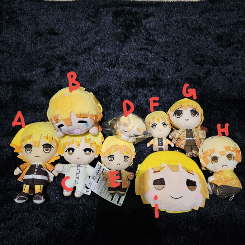 nuigurumi plush kimetsu no yaiba zenitsu dompet sega tokonui furyu